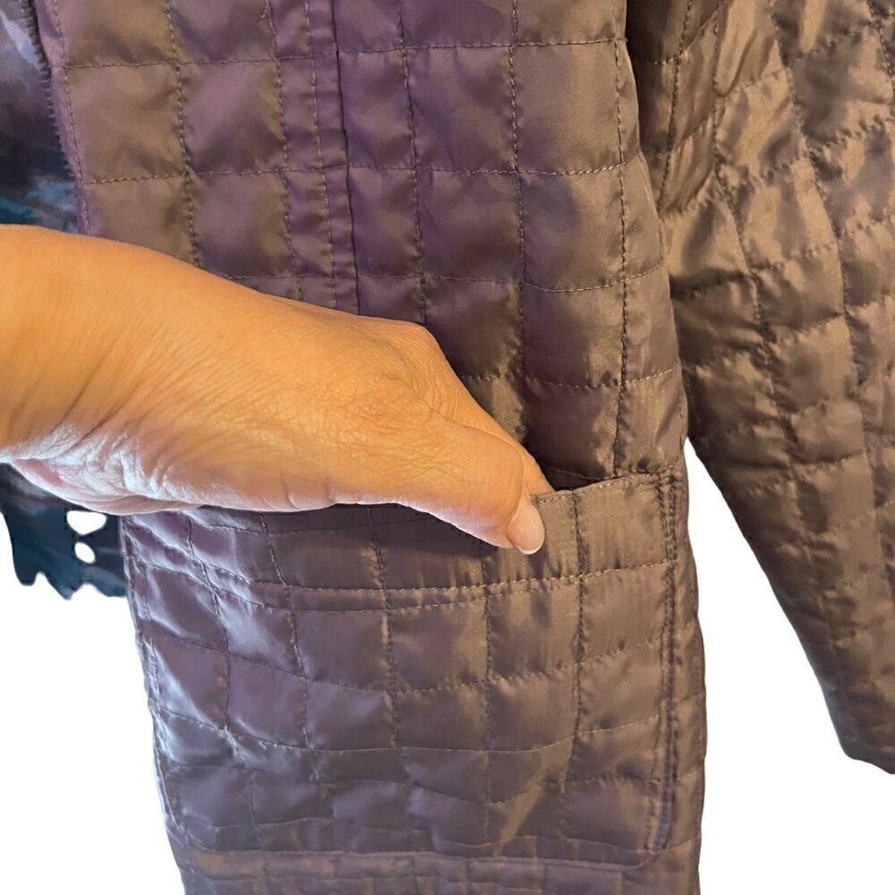 Chico's Lightweight Quilted Jacket Pockets Size 3/Large/16/18 TINY FLAW - Picture 4 of 13